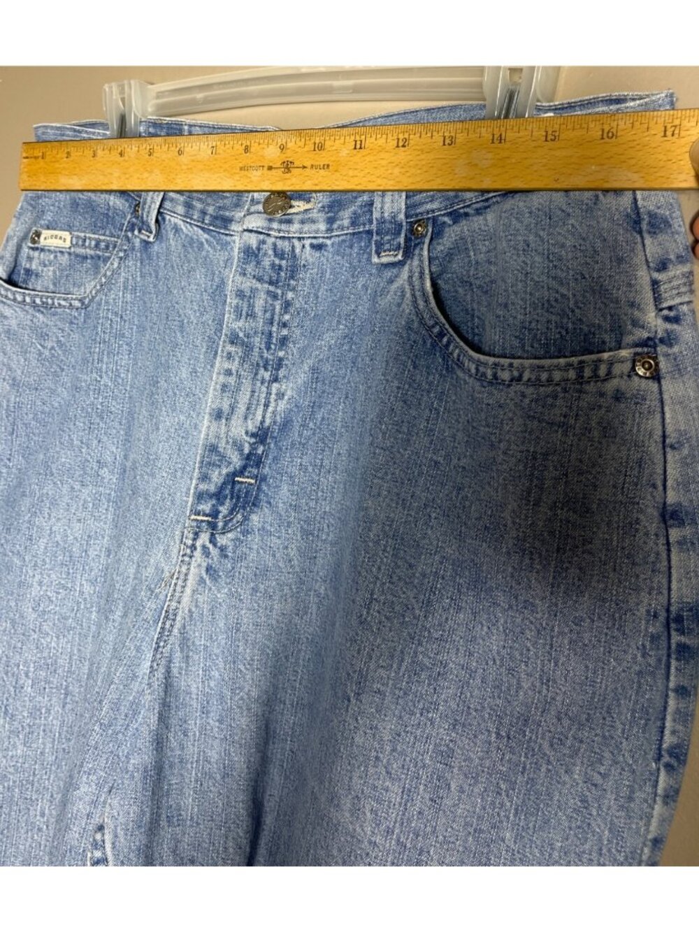 Vtg Riders Jeans 80s Relaxed Fit Mom High Waist Cinch Boyfriend Med Wash Wom 16 - Picture 7 of 13